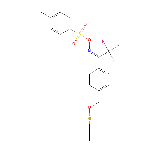 4-[2,2,2-Trifluoroethyl-1-O-((4-methylphenyl)sulfonyl)oxime]benzyl Alcohol tert-Butyl(dimethyl)silyl Ether (CAS: 87736-80-9) - Related Chemical Product