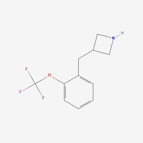 3-[[(2-Trifluoromethoxy)phenyl]methyl]azetidine (CAS: 937612-31-2) - Chemical Structure and Molecular Formula 