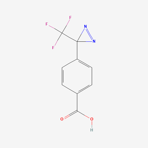 4-[3-(Trifluoromethyl)-3H-diazirin-3-yl]benzoic Acid (CAS: 85559-46-2) - Chemical Structure and Molecular Formula 
