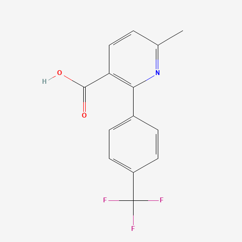 2-[(4-Trifluoromethyl)phenyl]-6-methyl Nicotinic Acid (CAS: 883241-16-5) - Chemical Structure and Molecular Formula 