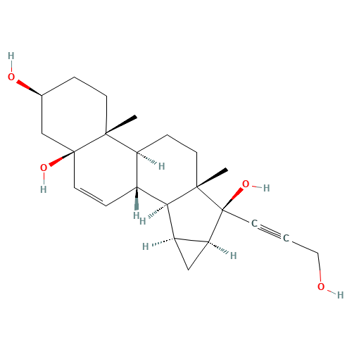 3b,5b,17b-Trihydroxy-17a-(3-hydroxy-1-propynyl)-15b,16b-methylene-5b-androst-6-en-17-one (CAS: 108674-97-1) - Related Chemical Product