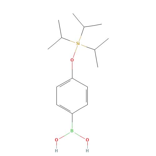 4-(Triisopropylsilyloxy)phenyl Boronic Acid (CAS: 643090-93-1) - Chemical Structure and Molecular Formula 
