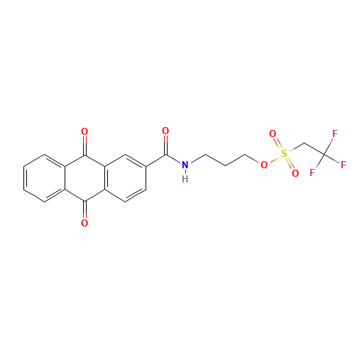 N-(3-Trifluoroethanesulfonyloxypropyl)anthraquinone-2-carboxamide (CAS: 661461-84-3) - Chemical Structure and Molecular Formula 