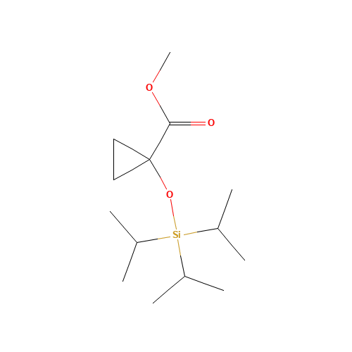 1-(Triisopropylsilyloxy)cyclopropylcarboxylic Acid Methyl Ester (CAS: 205756-59-8) - Chemical Structure and Molecular Formula 