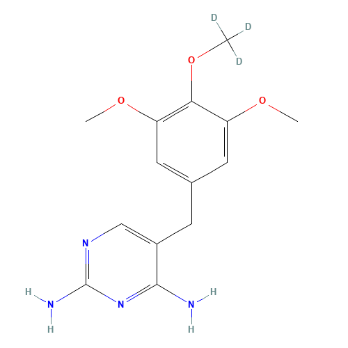Trimethoprim-d3 (CAS: 1189923-38-3) - Chemical Structure and Molecular Formula 