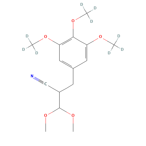3,4,5-Trimethoxy-d9-2'-cyano-di-hydrocinnamaldehyde Dimethylacetal (CAS: 1185144-63-1) - Related Chemical Product