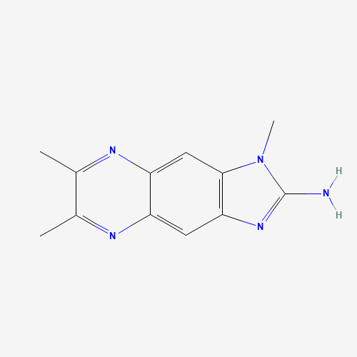 1,6,7-Trimethyl-1H-imidazo[4,5-g]quinoxalin-2-amine (CAS: 1004510-31-9) - Chemical Structure and Molecular Formula 