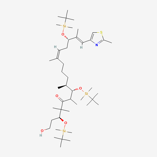 (3S,6R,7S,8S,12Z,15S,16E)-3,7,15-Tris-{[tert-butyl(dimethyl)silyl]oxy}-1-hydroxy-4,4,6,8,12,16-hexamethyl-17-(2-methyl-1,3-thiazol-4-yl)heptadeca-12,16-dien-5-one (CAS: 193146-53-1) - Chemical Structure and Molecular Formula 