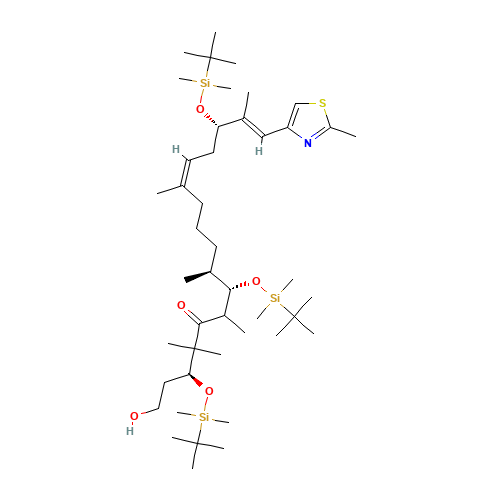 (3S,6R,7S,8S,12Z,15S,16E)-3,7,15-Tris-{[tert-butyl(dimethyl)silyl]oxy}-1-hydroxy-4,4,6,8,12,16-hexamethyl-17-(2-methyl-1,3-thiazol-4-yl)heptadeca-12,16-dien-5-one (CAS: 193146-53-1) - Related Chemical Product