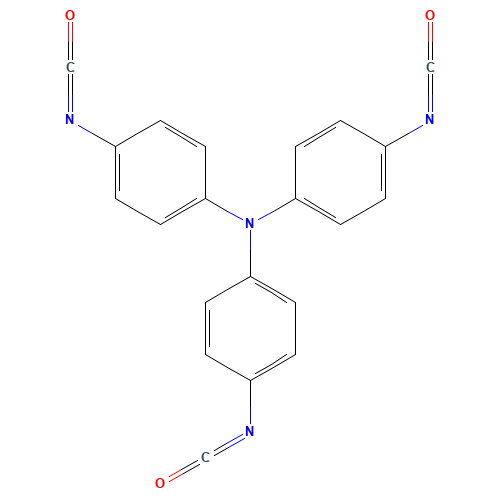 Tris(p-isocyanatophenyl)amine (CAS: 19759-70-7) - Chemical Structure and Molecular Formula 