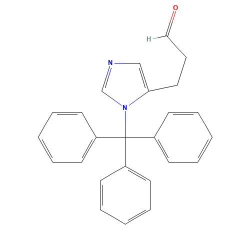 3-(1-Tritylimidazol-4-yl) Propionaldehyde (CAS: 186096-23-1) - Chemical Structure and Molecular Formula 