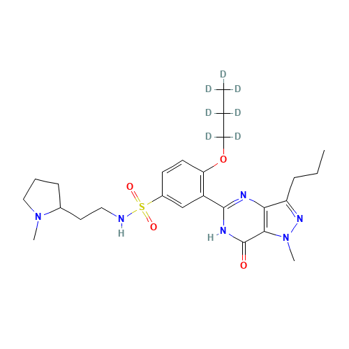 Udenafil-d7 (CAS: 1175992-76-3) - Chemical Structure and Molecular Formula 