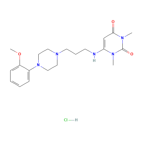 Urapidil Hydrochloride (CAS: 64887-14-5) - Chemical Structure and Molecular Formula 