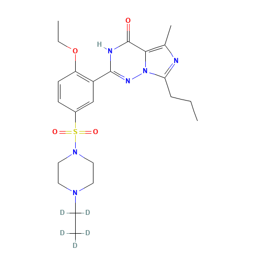 Vardenafil-d5 (CAS: 1189685-70-8) - Chemical Structure and Molecular Formula 