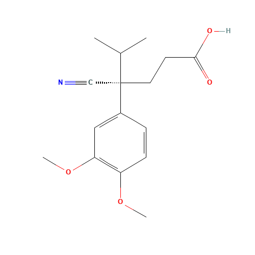 (S)-(-)-Verapamilic Acid (CAS: 36622-24-9) - Chemical Structure and Molecular Formula 