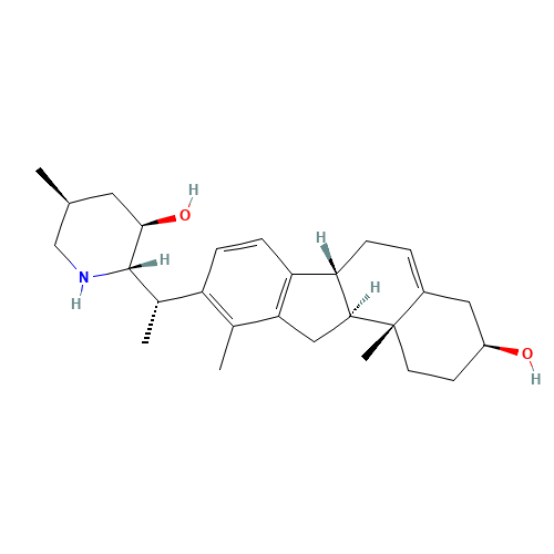 Veratramine (CAS: 60-70-8) - Chemical Structure and Molecular Formula 