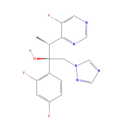rel-(R,R)-Voriconazole (CAS: 137330-52-0) - Chemical Structure and Molecular Formula 