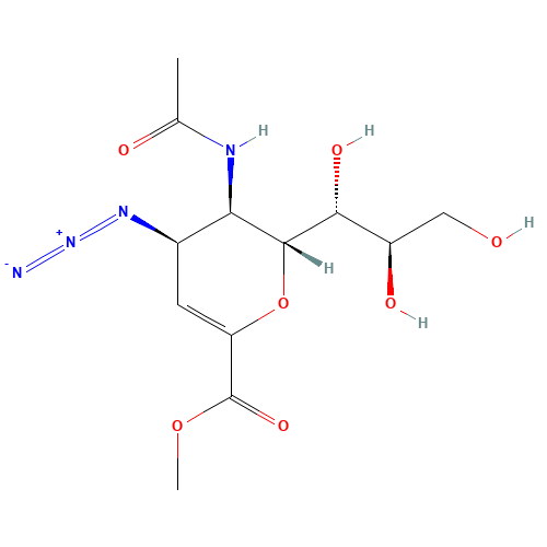 Zanamivir Azide Methyl Ester (CAS: 152178-79-5) - Chemical Structure and Molecular Formula 