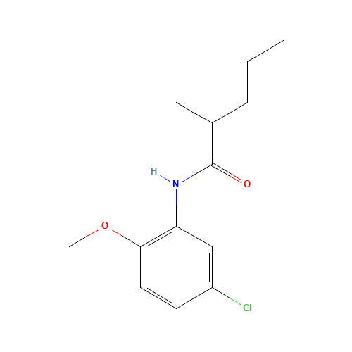 5'-Chloro-2'-methoxy-2-methylvaleranilide (CAS: 209683-34-1) - Chemical Structure and Molecular Formula 