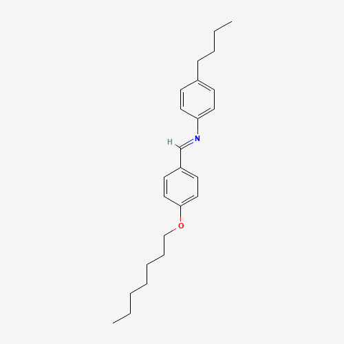 p-Heptyloxybenzylidene p-Butylaniline (CAS: 29743-12-2) - Chemical Structure and Molecular Formula 