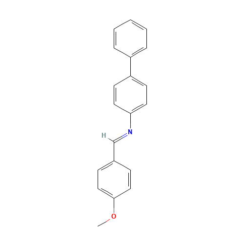 p-Methoxybenzylidene p-Biphenylamine (CAS: 25543-63-9) - Chemical Structure and Molecular Formula 