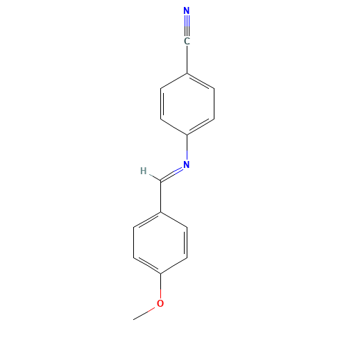p-Methoxybenzylidene p-Cyanoaniline (CAS: 13036-19-6) - Chemical Structure and Molecular Formula 