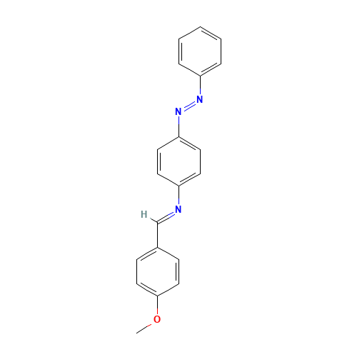 p-Methoxybenzylidene p-Phenylazoaniline (CAS: 744-66-1) - Chemical Structure and Molecular Formula 
