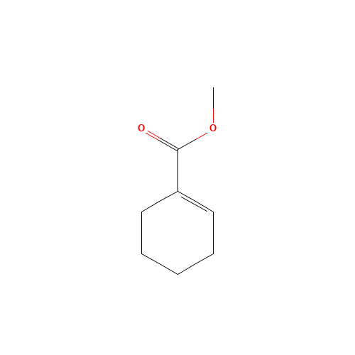 Methyl 1-cyclohexenecarboxylate (CAS: 18448-47-0) - Chemical Structure and Molecular Formula 