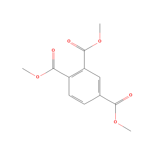 Trimethyl 1,2,4-Benzenetricarboxylate (CAS: 2459-10-1) - Chemical Structure and Molecular Formula 