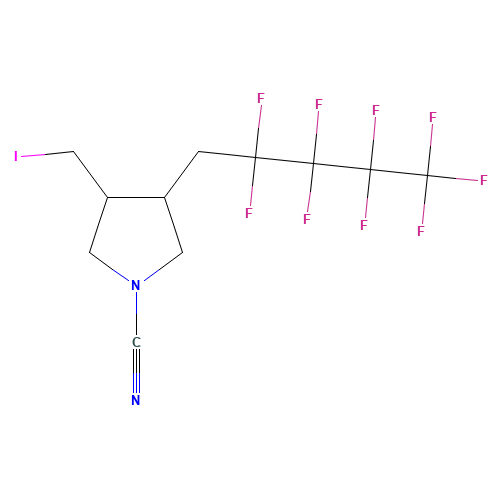 N-Cyano-3-(iodomethyl)-4-(1H,1H-nonafluoropentyl)-pyrrolidine (CAS: 231285-91-9) - Related Chemical Product