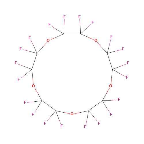 Perfluoro-15-crown-5-ether (CAS: 97571-69-2) - Chemical Structure and Molecular Formula 