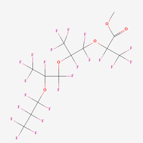 Perfluoro-2,5,8-trimethyl-3,6,9-trioxadodecanoic acid, methyl ester (CAS: 39187-47-8) - Chemical Structure and Molecular Formula 
