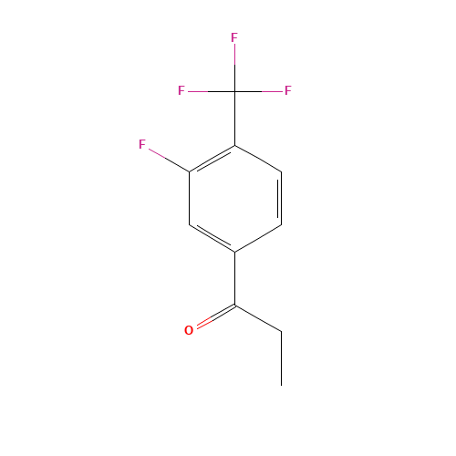 3'-Fluoro-4'-(trifluoromethyl)propiophenone (CAS: 237761-78-3) - Chemical Structure and Molecular Formula 