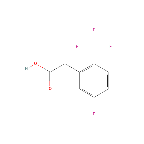 5-Fluoro-2-(trifluoromethyl)phenylacetic acid (CAS: 239135-52-5) - Chemical Structure and Molecular Formula 