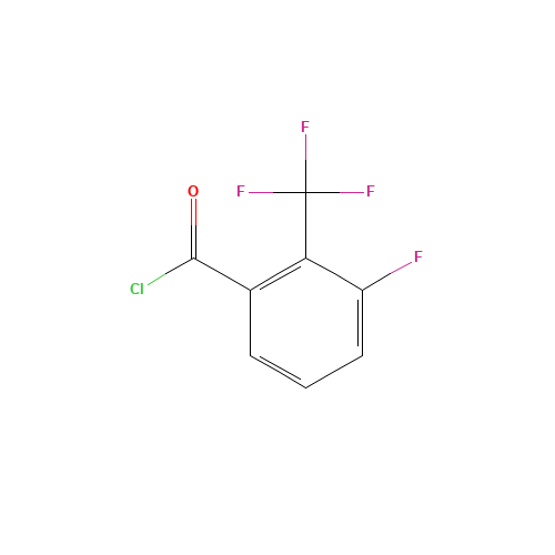 3-Fluoro-2-(trifluoromethyl)benzoyl chloride (CAS: 261951-82-0) - Chemical Structure and Molecular Formula 