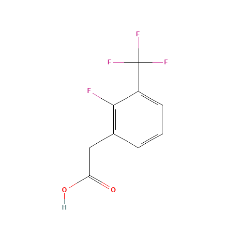 2-Fluoro-3-(trifluoromethyl)phenylacetic acid (CAS: 194943-83-4) - Chemical Structure and Molecular Formula 