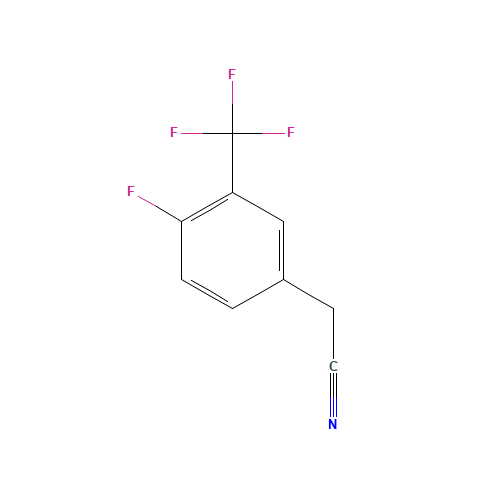 4-Fluoro-3-(trifluoromethyl)phenyl-acetonitrile (CAS: 220239-65-6) - Chemical Structure and Molecular Formula 