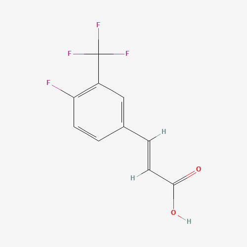 4-Fluoro-3-(trifluoromethyl)cinnamic acid (CAS: 239463-90-2) - Chemical Structure and Molecular Formula 