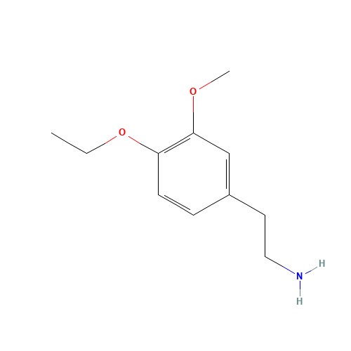 4-Ethoxy-3-methoxyphenethylamine (CAS: 36377-59-0) - Chemical Structure and Molecular Formula 