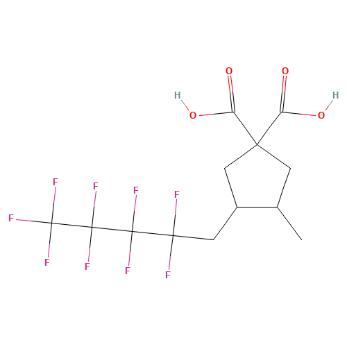 3-(1H,1H-Nonafluoropentyl)-4-methylcyclopentane-1,1-dicarboxylic acid (CAS: 20116-32-9) - Related Chemical Product