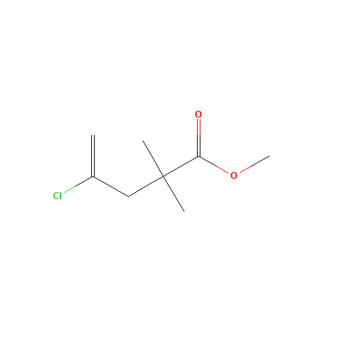 Methyl 4-chloro-2,2-dimethyl-4-pentenoate (CAS: 86799-85-1) - Chemical Structure and Molecular Formula 