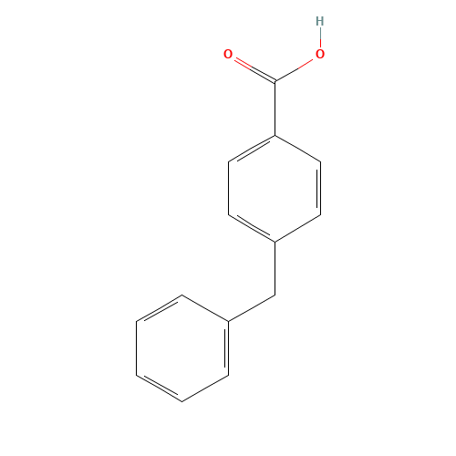 Diphenylmethane-4-carboxylic acid (CAS: 620-86-0) - Chemical Structure and Molecular Formula 