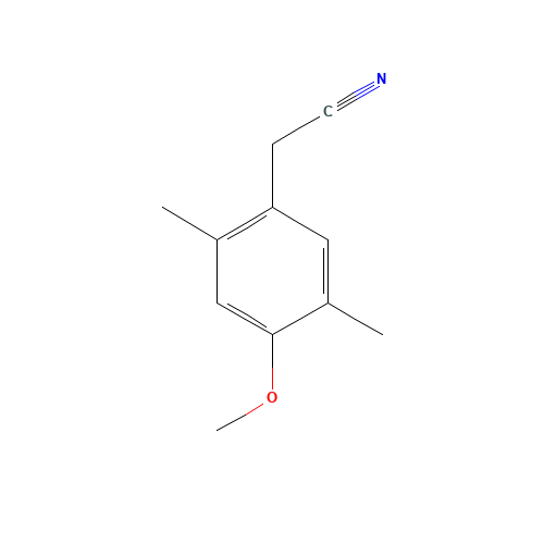 2,5-Dimethyl-4-methoxyphenylacetonitrile (CAS: 105909-12-4) - Chemical Structure and Molecular Formula 