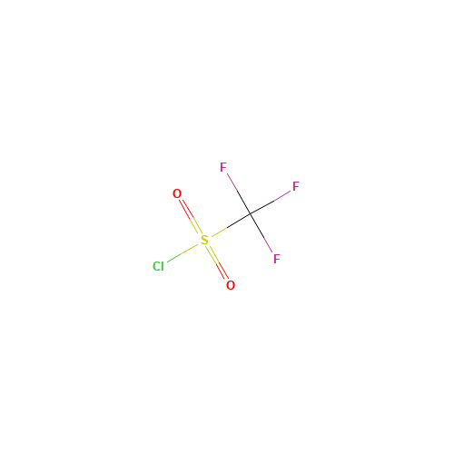 Trifluoromethanesulfonyl chloride (CAS: 421-83-0) - Chemical Structure and Molecular Formula 