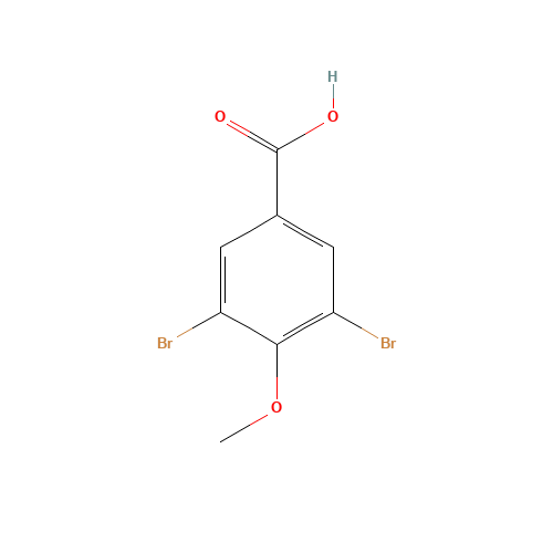 3,5-Dibromo-4-methoxybenzoic acid (CAS: 4073-35-2) - Chemical Structure and Molecular Formula 