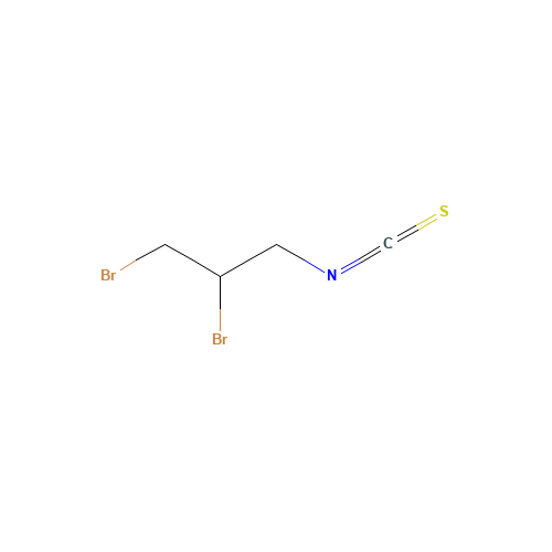 2,3-Dibromopropyl isothiocyanate (CAS: 51784-10-2) - Chemical Structure and Molecular Formula 