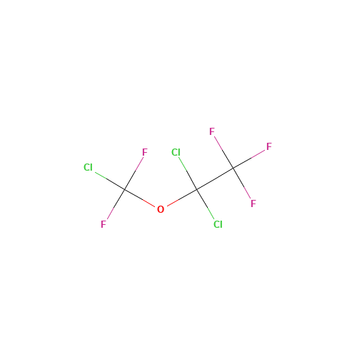 1,1-Dichloro-2,2,2-trifluoroethyl chlorodifluoromethyl ether (CAS: 32778-09-9) - Chemical Structure and Molecular Formula 