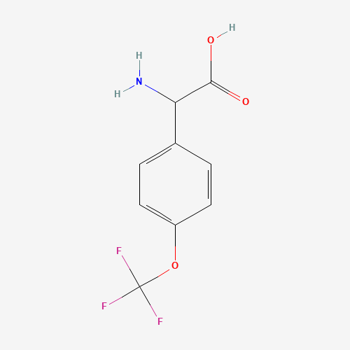 4-(Trifluoromethoxy)-DL-phenylglycine (CAS: 261952-24-3) - Chemical Structure and Molecular Formula 
