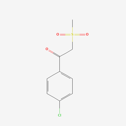 1-(4-Chlorophenyl)-2-methylsulfonylethanone (CAS: 24437-48-7) - Chemical Structure and Molecular Formula 