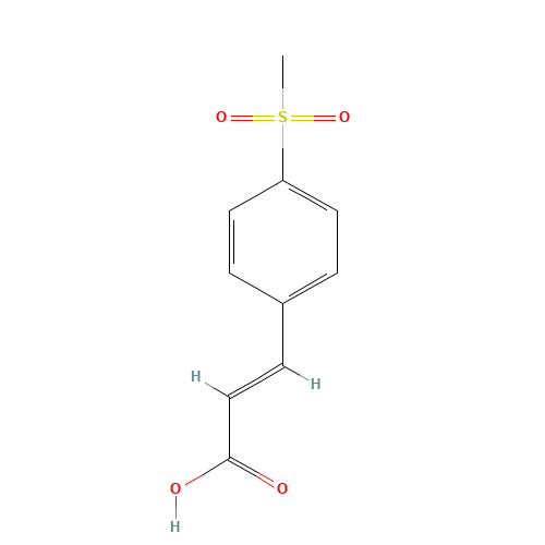 3-[4-(Methylsulfonyl)phenyl]-(2E)-propenoic acid (CAS: 5345-30-2) - Chemical Structure and Molecular Formula 